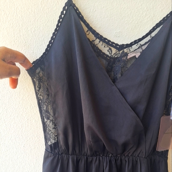 Forever 21 Black Midi V Neck Adjustable Strap Women's Dress Size XS NWT - Picture 3 of 5